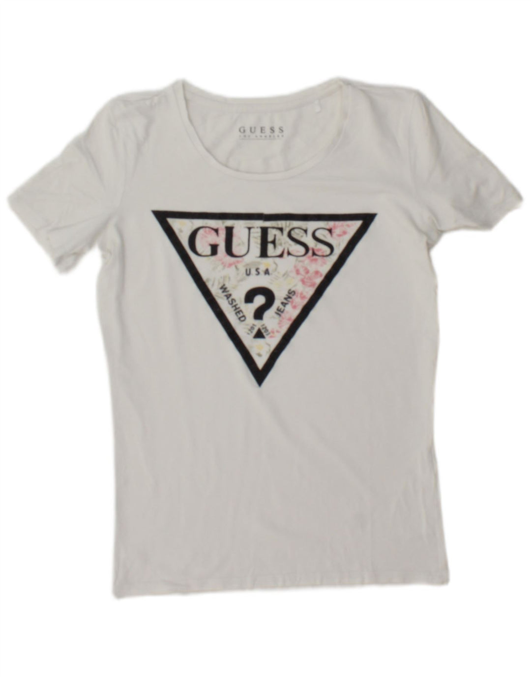 Guess T-shirt graphique pour femme UK 12 Blanc moyen