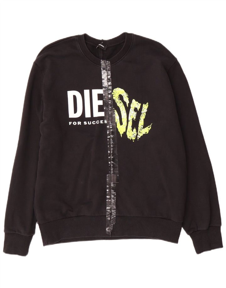 Diesel Sweat-Shirt Graphique Garçon 15-16 ans Noir Coton