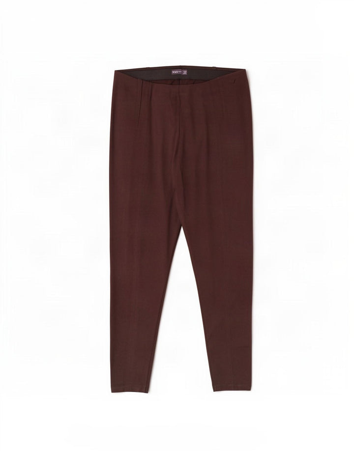 Marks & Spencer Leggings Femme UK 18 XL Marron Polyester