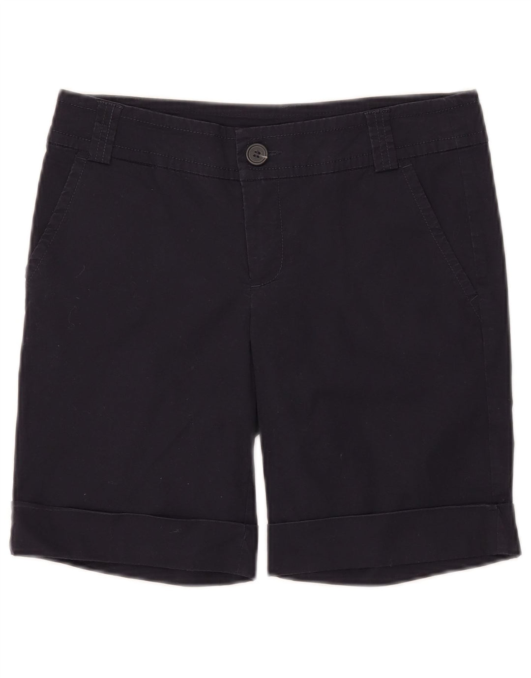 VINTAGE Short Chino Femme W30 Bleu Marine Moyen