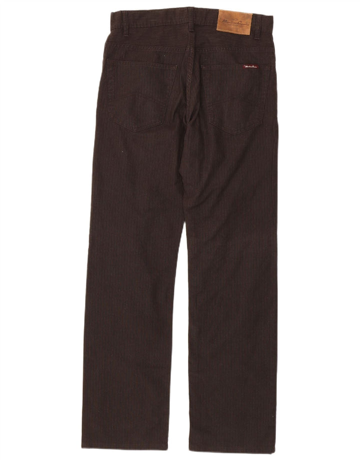 MARLBORO CLASSICS Pantalon décontracté droit pour homme W30 L34 Marron Coton