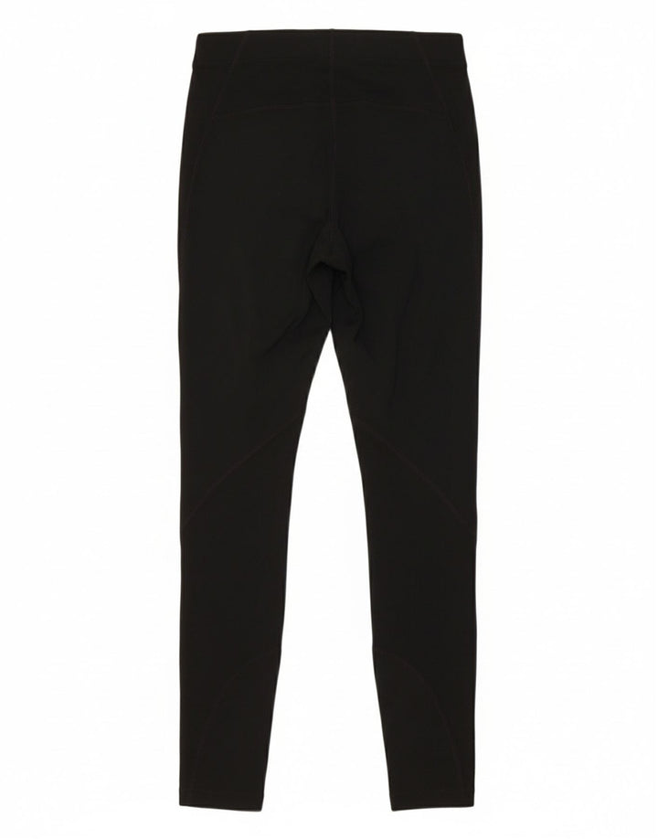 NIKE Womens Graphic Leggings UK 4 XS  Black Polyester