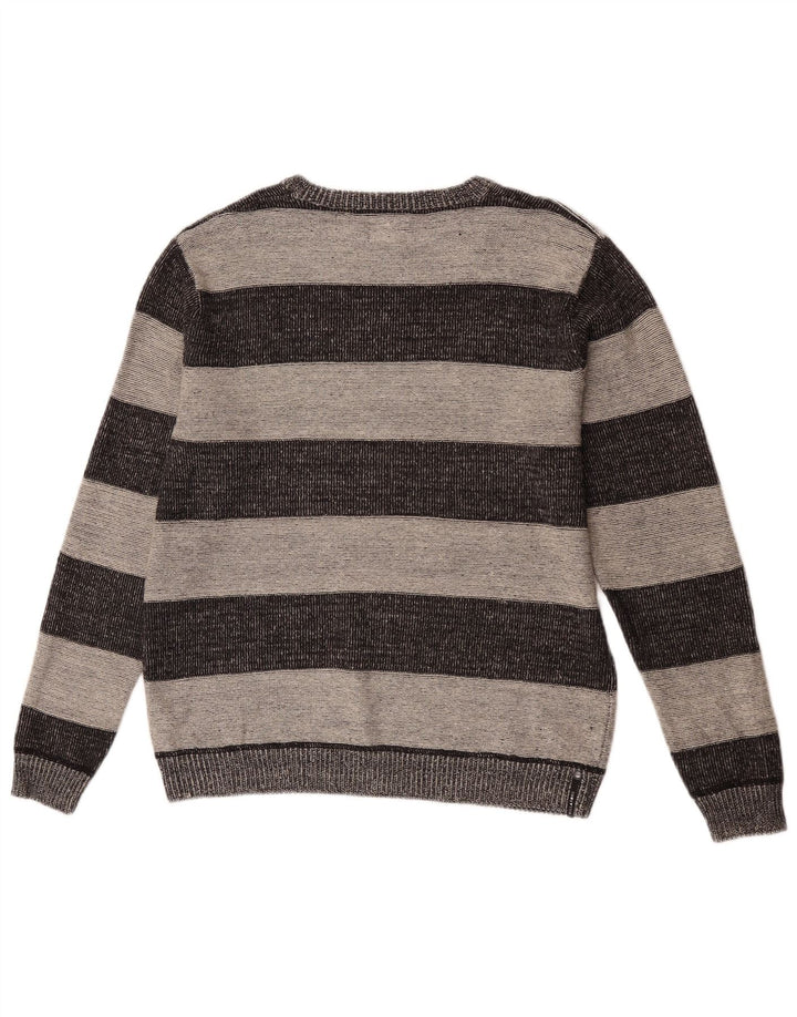 Billabong Pull Col Bateau Homme Gris Moyen Rayé Acrylique