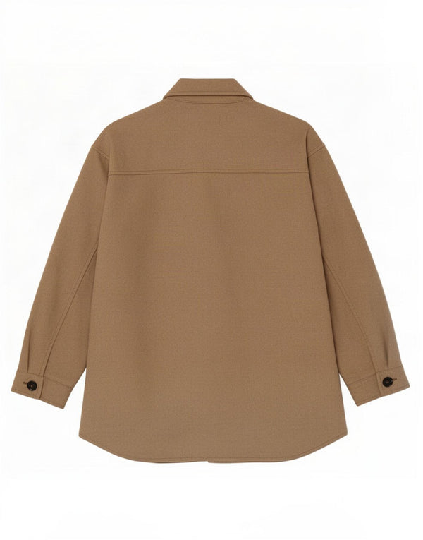 Zara Womens Shacket Veste surdimensionnée UK 10 Petit Marron Polyester