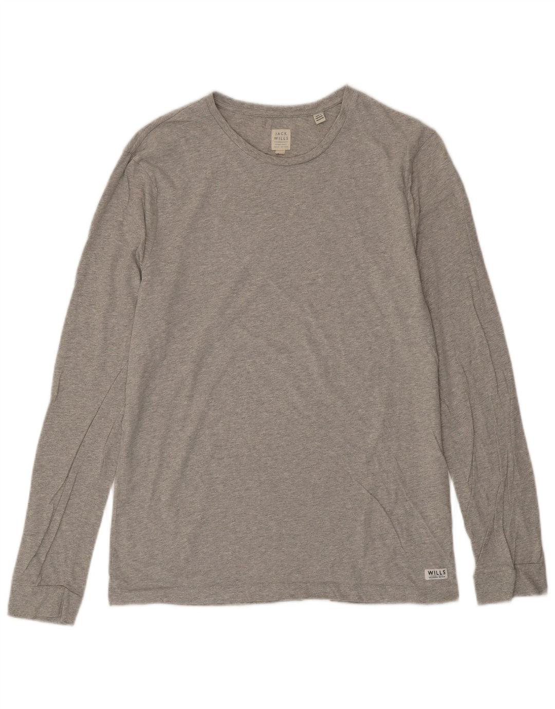JACK WILLS Haut à Manches Longues Homme Gris Moyen Coton