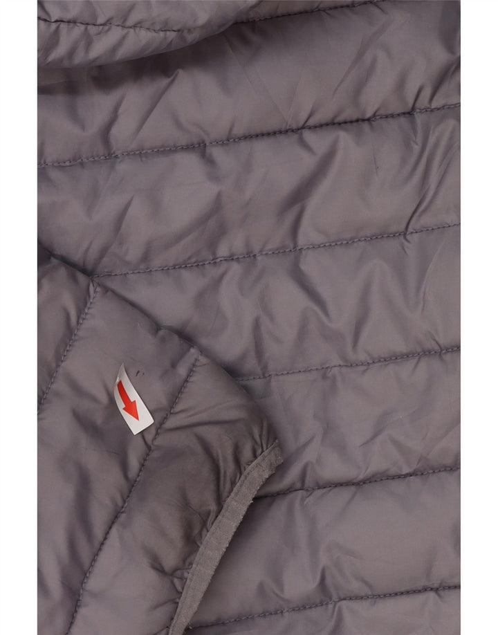 Ellesse Veste matelassée à capuche pour homme UK 40 Large Gris Polyester