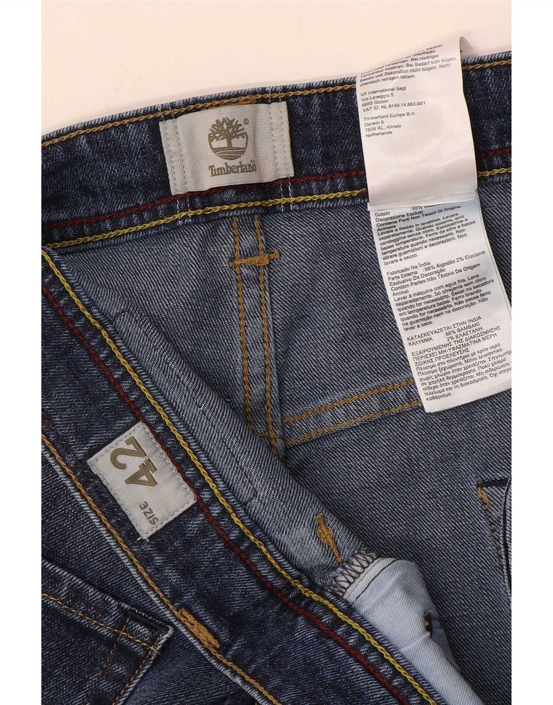 Timberland Jean droit homme W42 L32 bleu coton