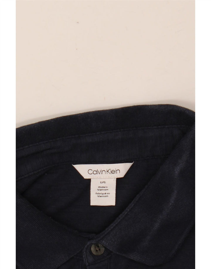 CALVIN KLEIN Polo Homme Large Gris Colorblock