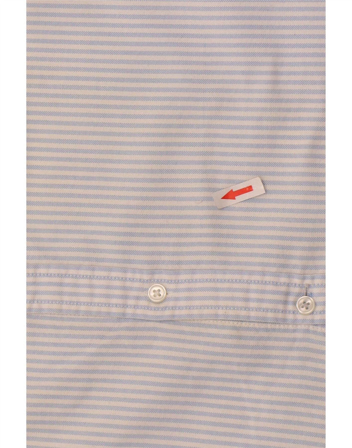 American Eagle Chemise cintrée pour homme en coton rayé bleu petit