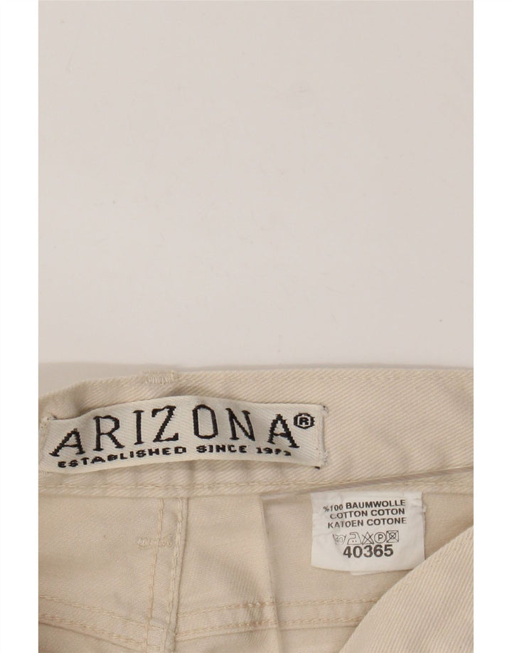 ARIZONA Pantalon décontracté taille haute fuselé pour femme W28 L28 Coton beige