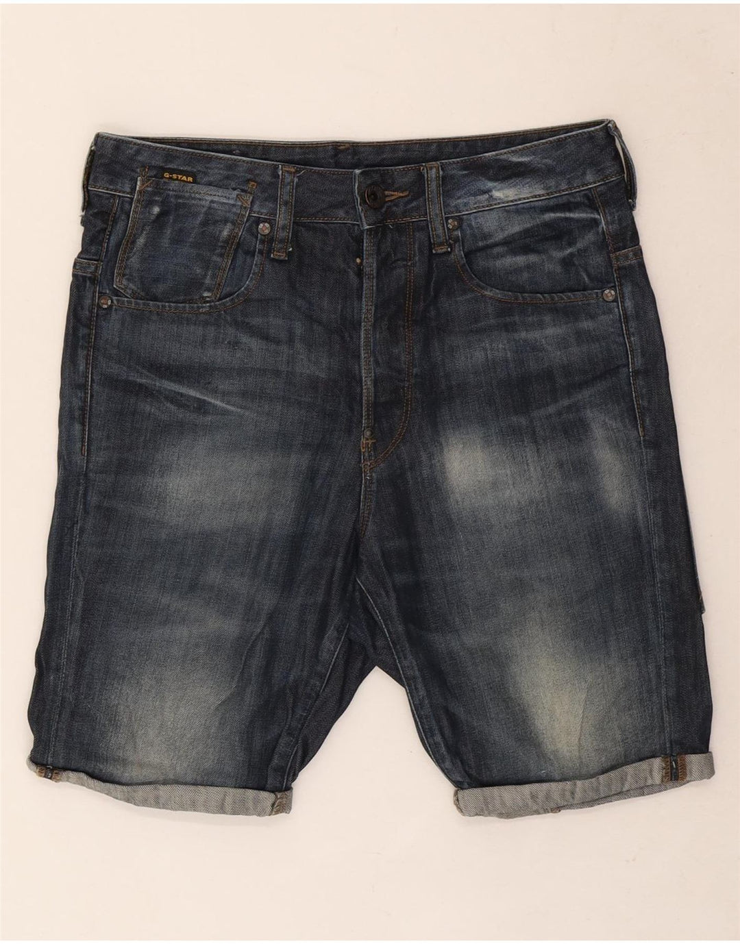 G-Star Hommes Denim Shorts W29 Petit Bleu Coton
