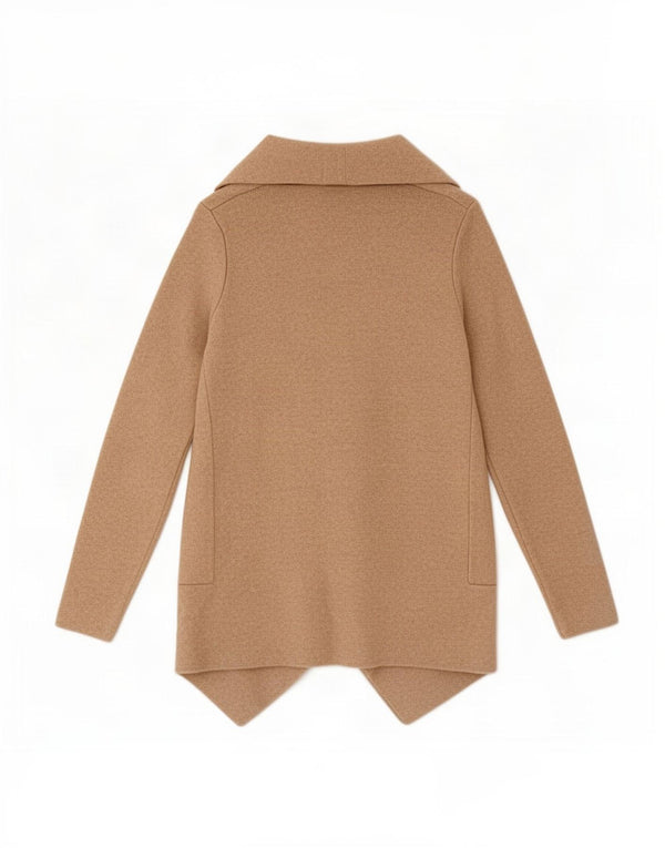 Zara Womens Asymétrique Ouvert Cardigan Pull UK 10 Petit Beige