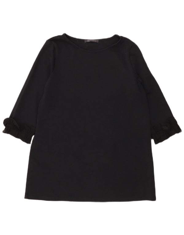 Marks & Spencer Tunique à manches 3/4 pour femme UK 12 en coton noir moyen