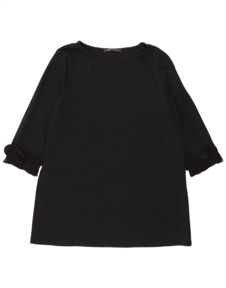Marks & Spencer Tunique à manches 3/4 pour femme UK 12 en coton noir moyen