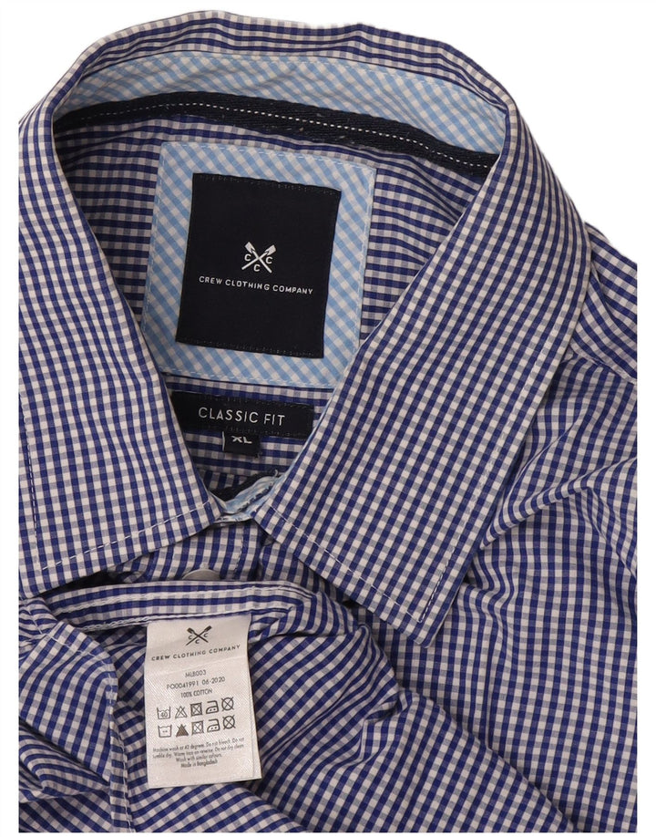 J. Crew Chemise classique pour homme XL en coton vichy bleu