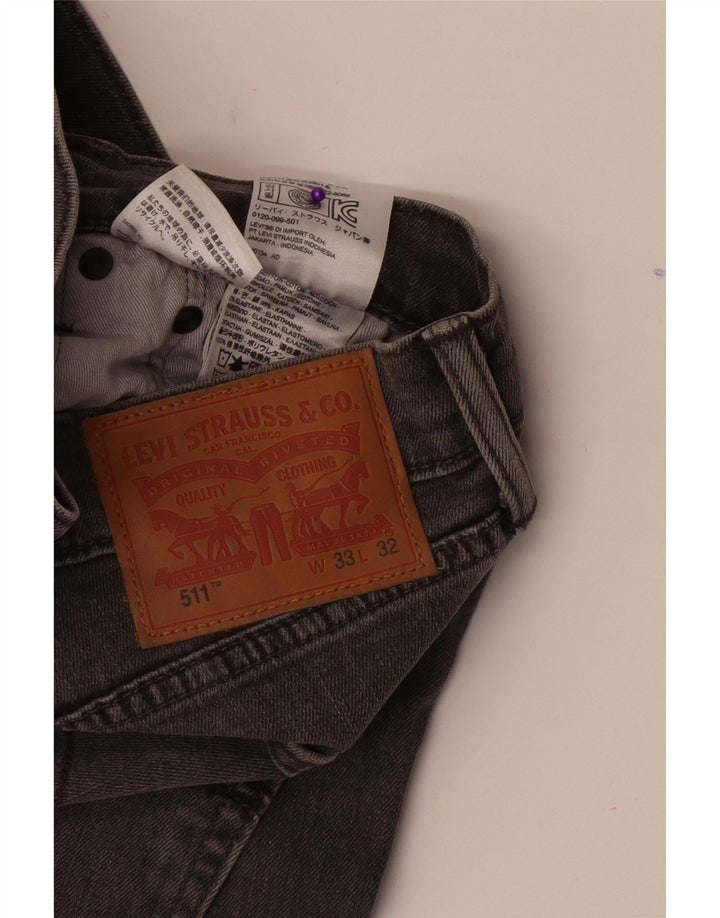 Levi's Jean Slim 511 Homme W33 L32 Gris Coton