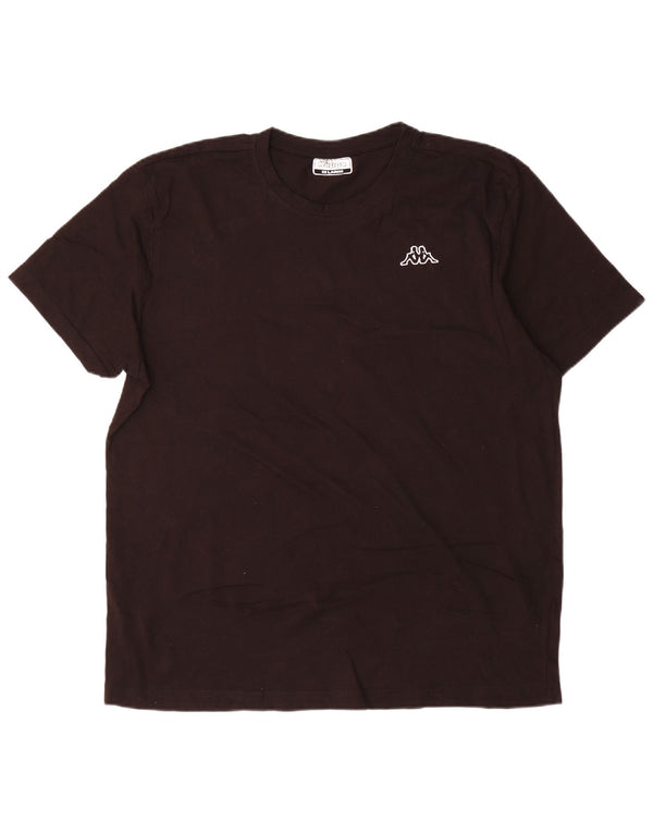 Kappa T-Shirt à Manches Courtes Homme Top 2XL Coton Noir