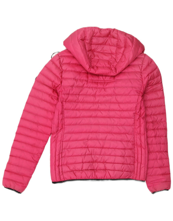 Superdry Veste matelassée à capuche pour femme UK 10 Small Rose Nylon