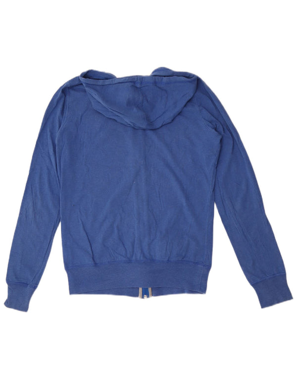 Nike Pull à capuche zippé pour femme UK 14 Grand Bleu Coton