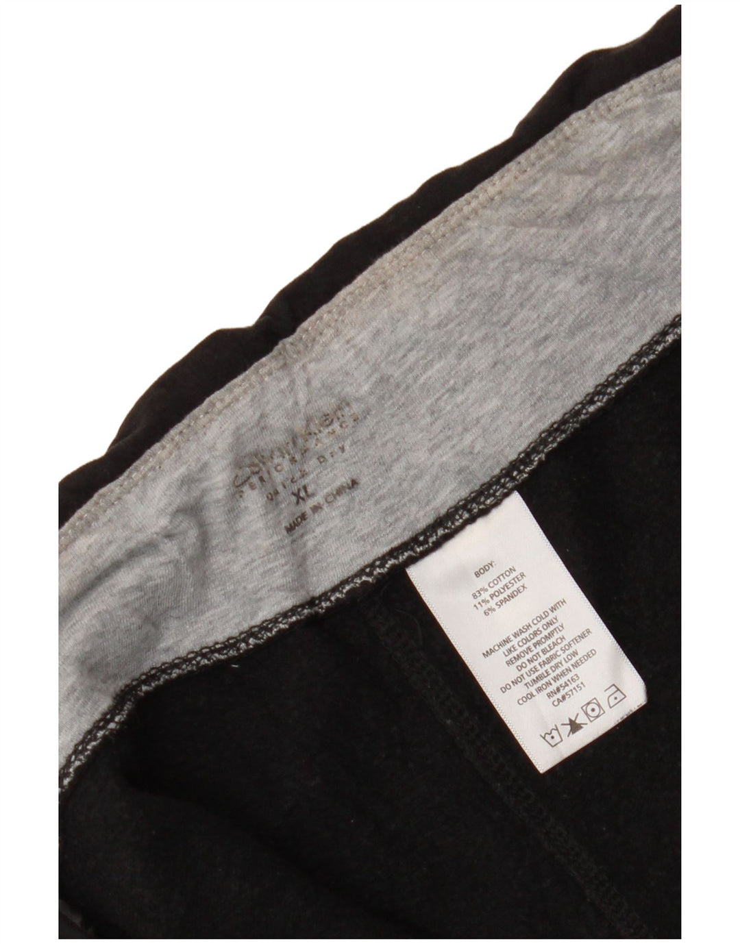 CALVIN KLEIN Pantalon de survêtement pour femme UK 18 XL Noir Coton