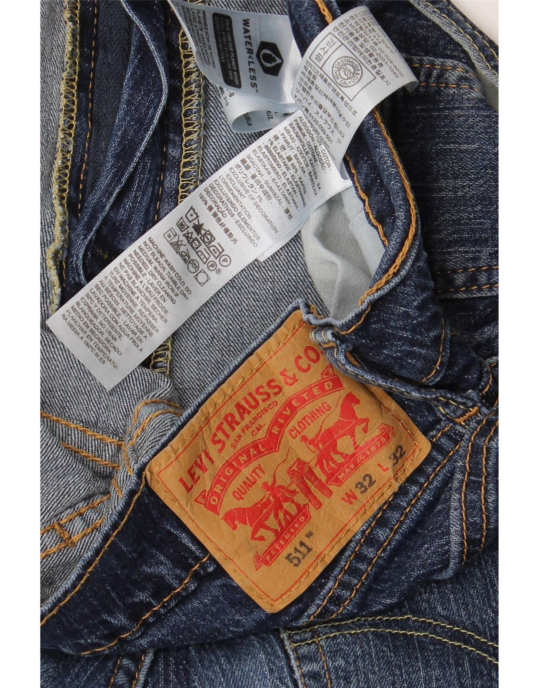 Levi's Jean Slim 511 Homme Bleu W32 L32 Coton