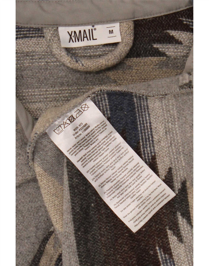 X-Mail Surchemise Homme Chemise Flanelle Gris Moyen Géométrique Polyester