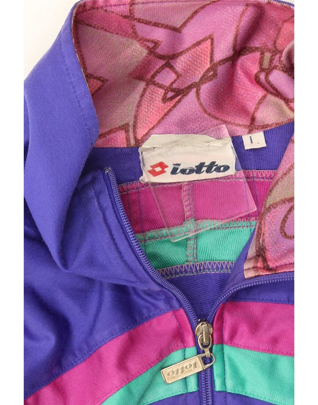 Lotto Veste de survêtement pour homme Taille L Violet Colourblock