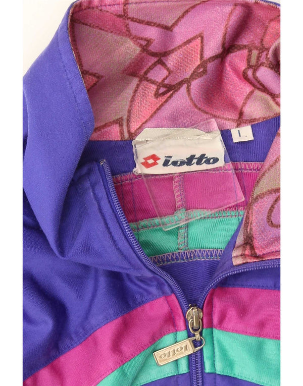 Lotto Veste de survêtement pour homme Taille L Violet Colourblock