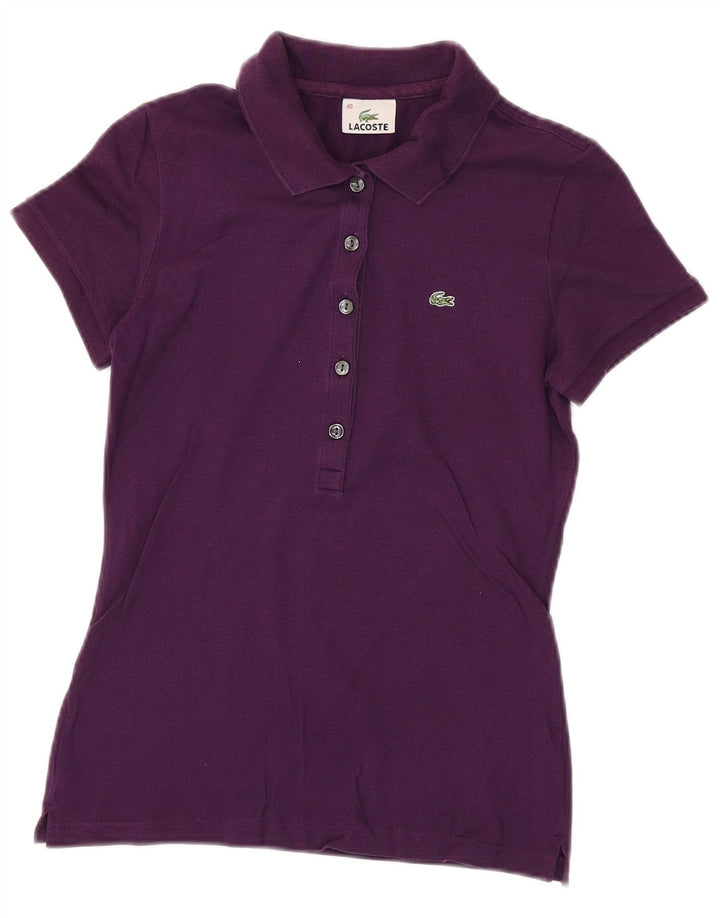 Lacoste Polo Femme Taille 40 Coton Violet Moyen
