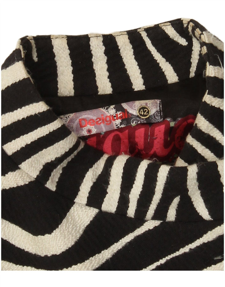 Desigual Manteau Femme EU 42 Grand Imprimé Animal Noir