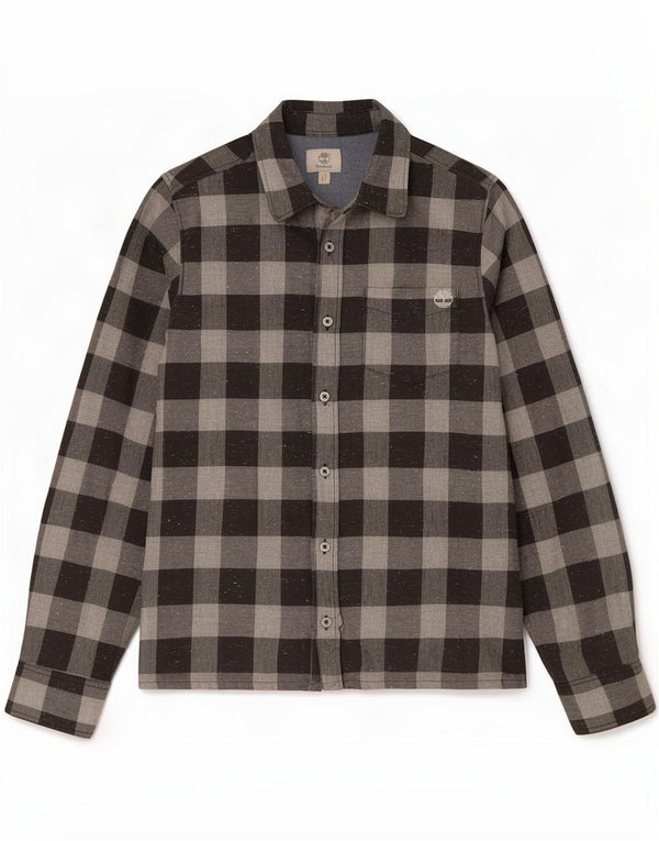 Timberland Chemise en flanelle pour garçon 13-14 ans Petit gris en coton vichy