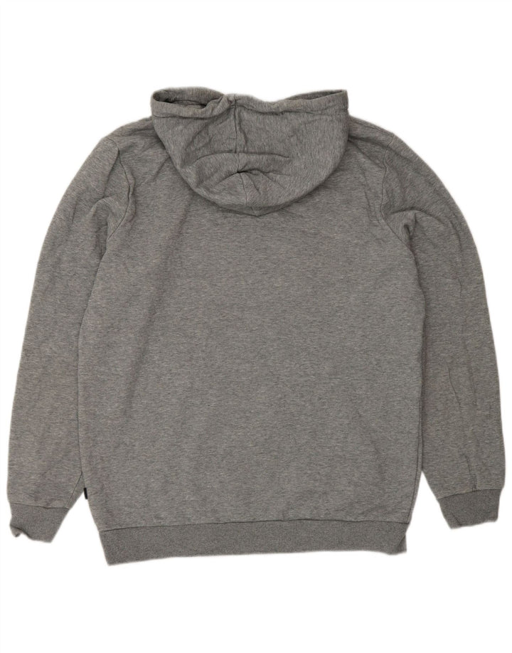 PUMA Pull à Capuche Graphique Homme Gris Moyen Coton