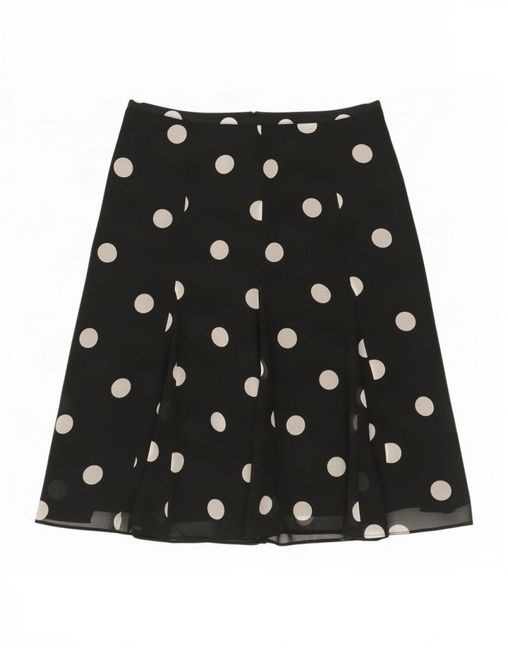 Marks & Spencer Jupe trapèze pour femme UK 12 Medium W30 Noir à pois