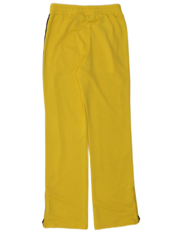 Fila Pantalon de survêtement pour femme UK 6 XS Jaune Colourblock Polyester
