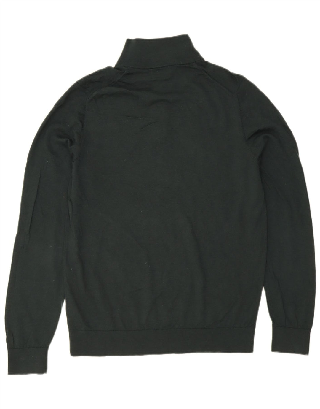 Massimo Dutti Pull à col zippé pour homme en laine mérinos verte