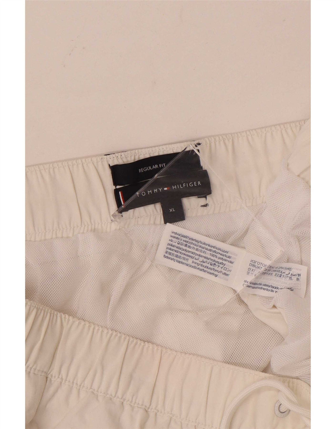 Tommy Hilfiger Short de Bain Regular Fit XL Homme Blanc Polyamide