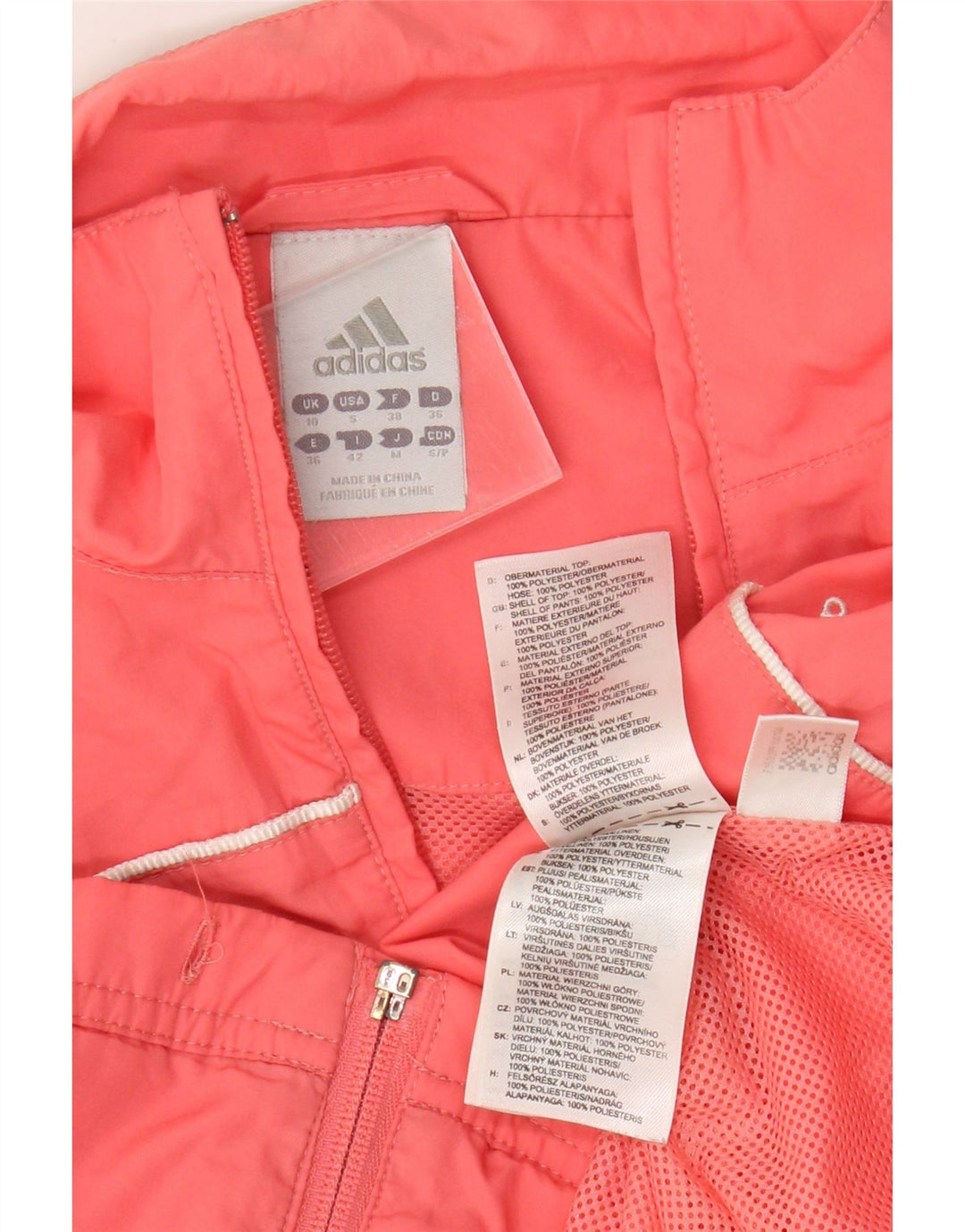 Adidas Veste de survêtement surdimensionnée pour femme UK 10 Petit Rose Polyester