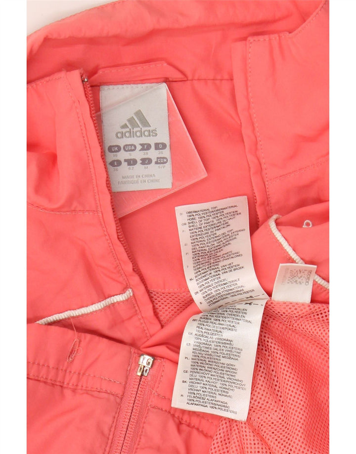 Adidas Veste de survêtement surdimensionnée pour femme UK 10 Petit Rose Polyester