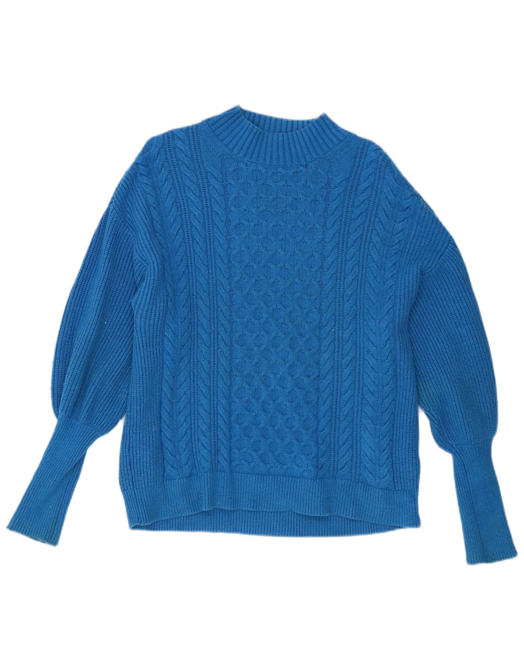 Marks & Spencer Pull col roulé pour femme UK 16 Large Bleu Viscose