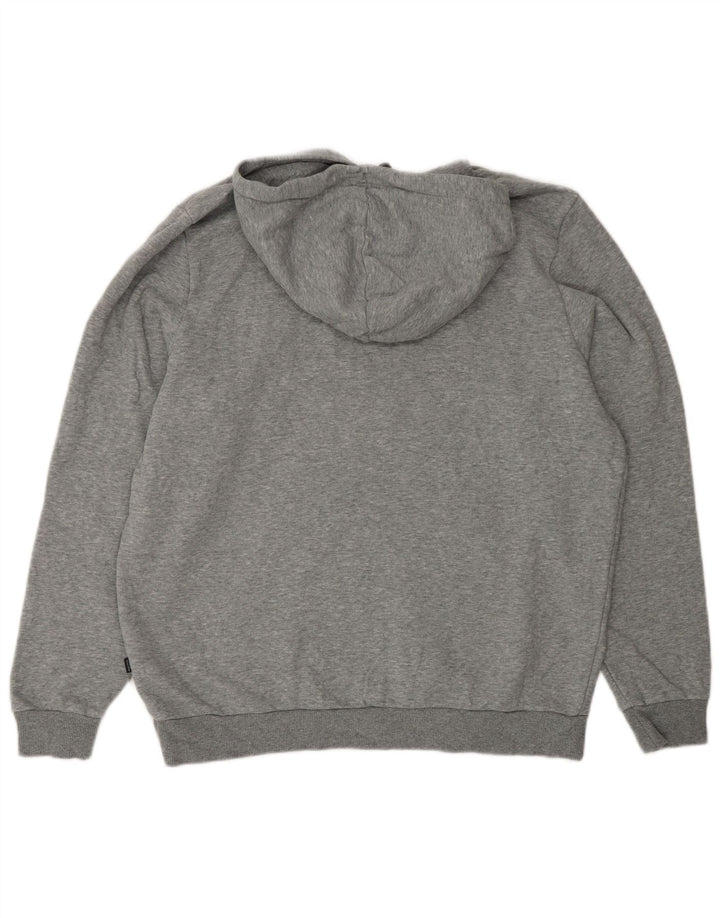 PUMA Pull à capuche graphique pour hommes, grand, gris, coton