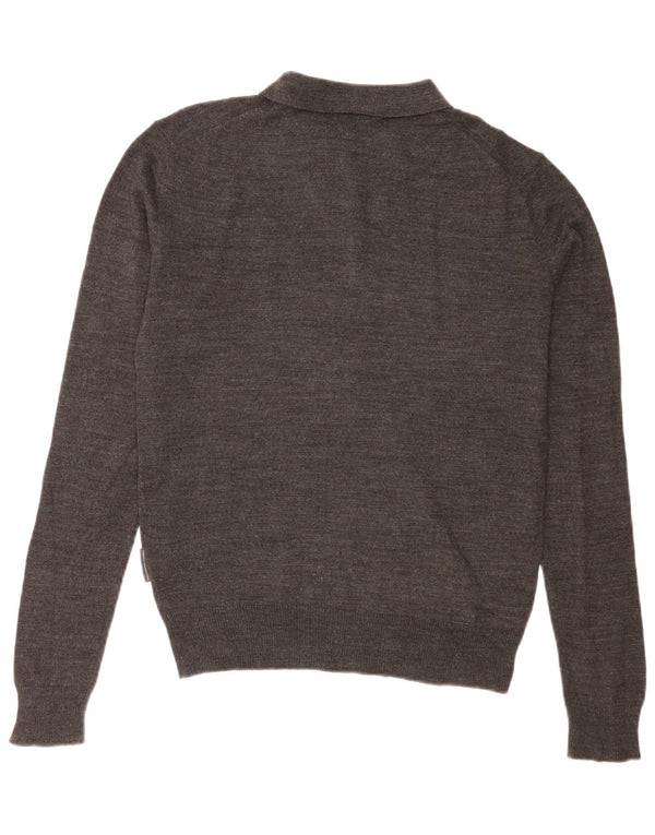 French Connection Pull Col Polo Homme XS Gris Acrylique