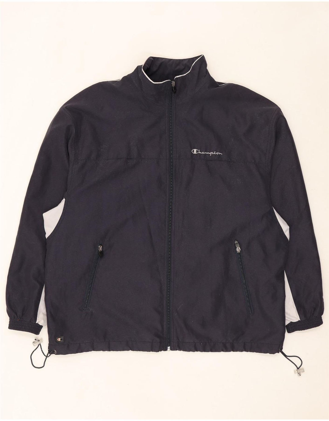 Champion Veste de survêtement pour homme en polyester color block Bleu marine Taille L