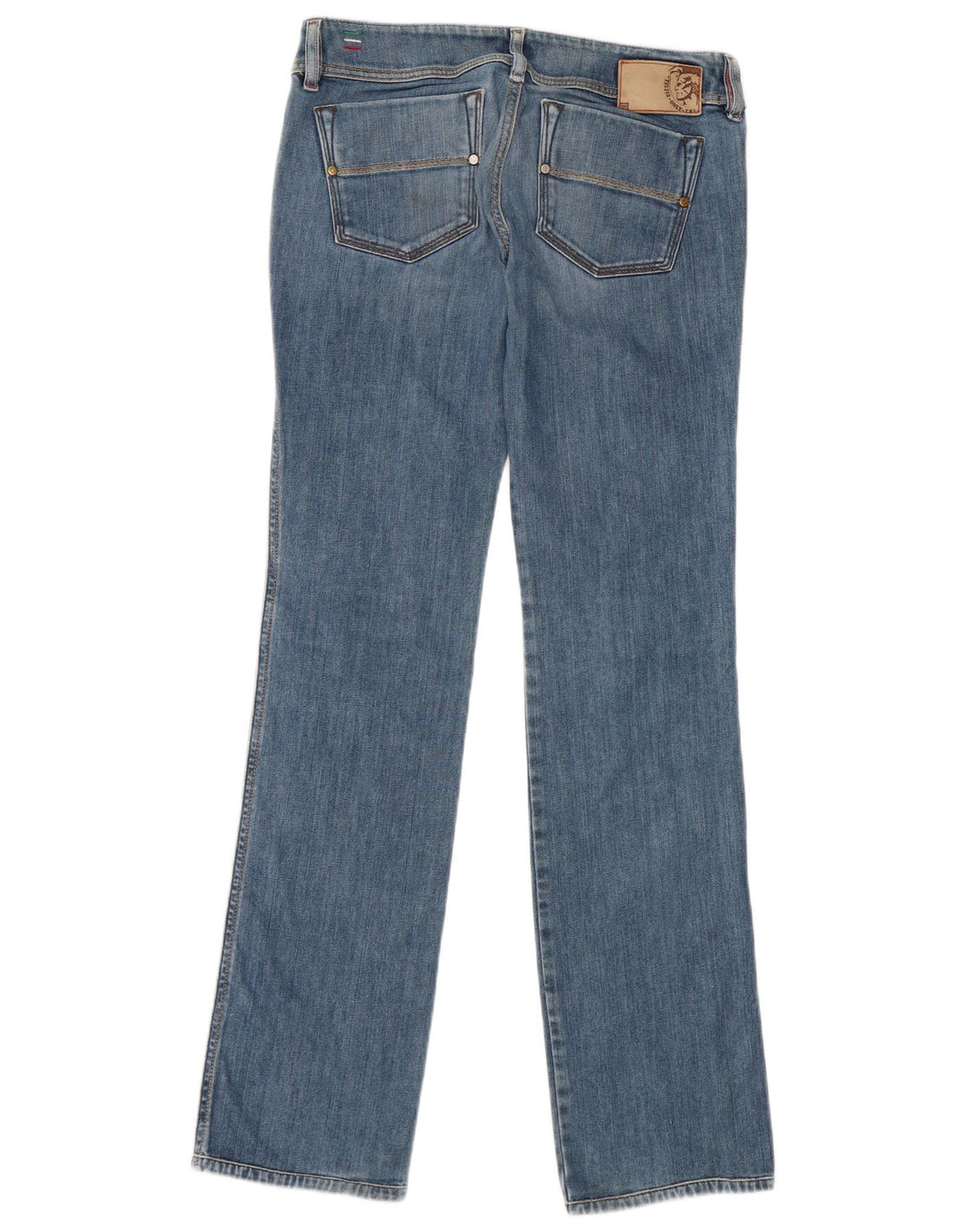 DIESEL Femme Reckfly Jean Droit W29 L32 Bleu Coton