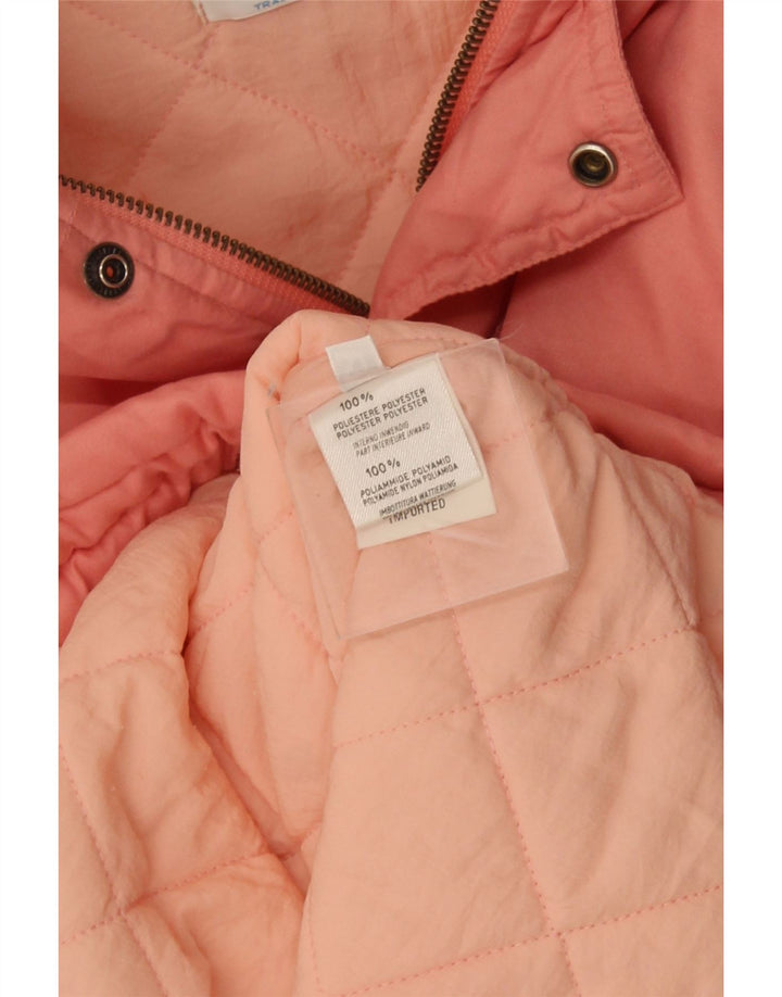 Benetton Veste matelassée à capuche pour femme UK 18 XL Rose Polyester