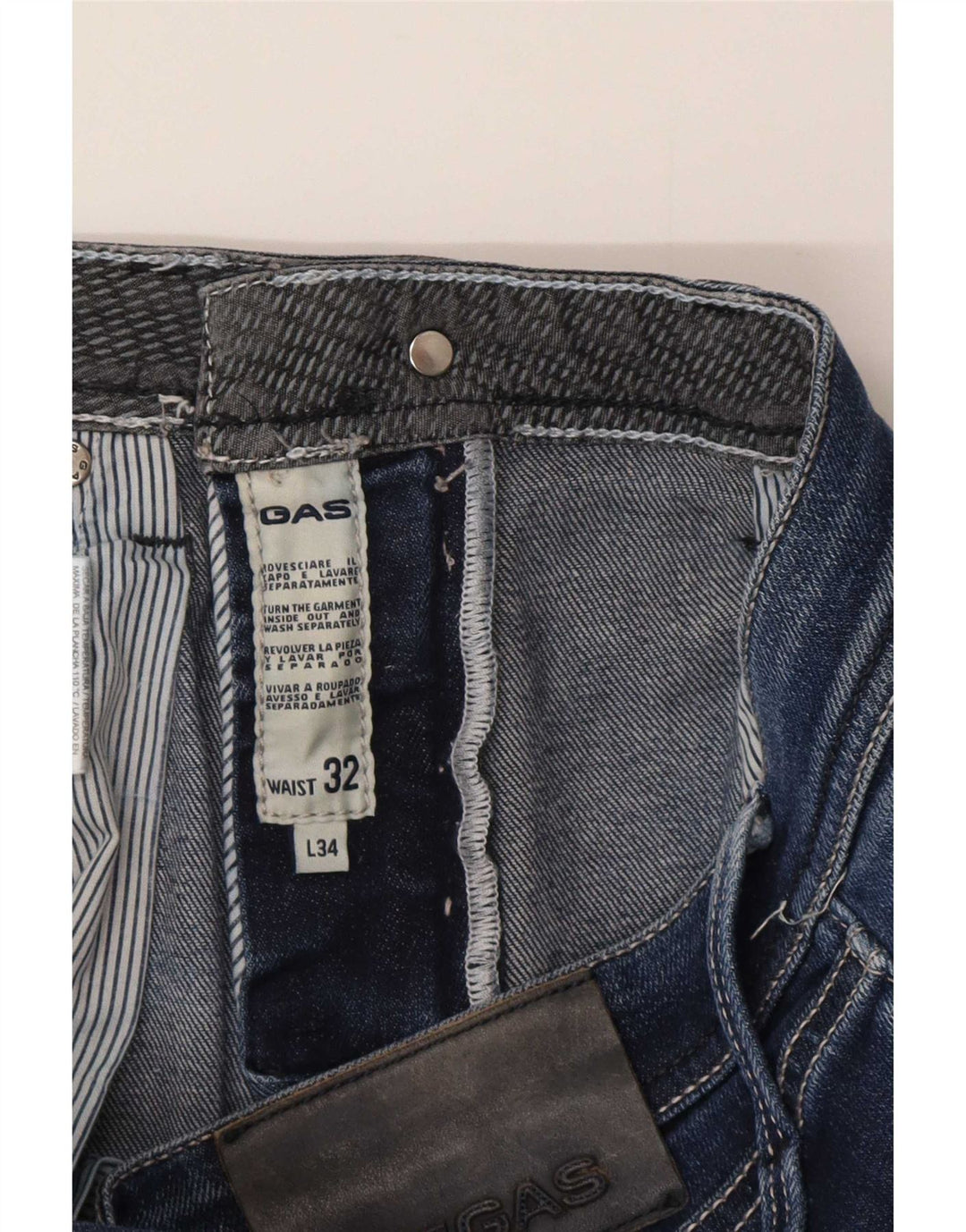 Gas Jean Slim Albert Homme W32 L34 Bleu Coton
