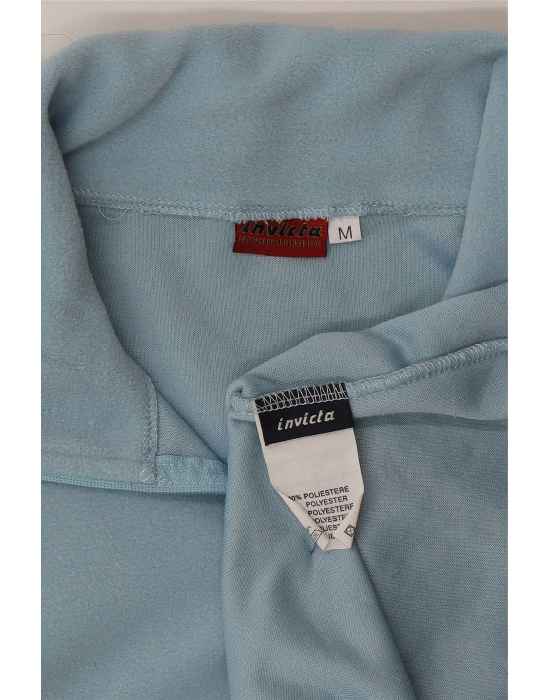 Invicta Pull polaire à col zippé pour femme UK 12 Bleu moyen Polyester