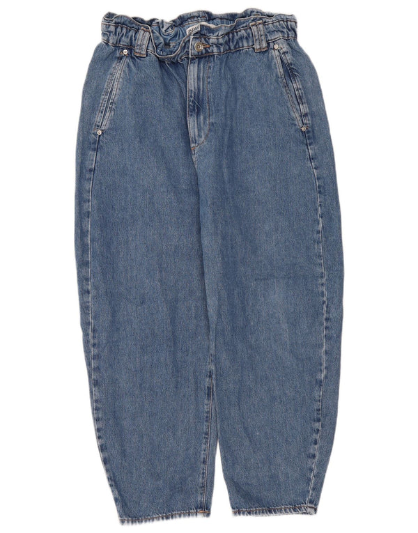 Zara Jean court taille haute fuselé pour femme EU 44 XL W34 L24 Bleu Coton