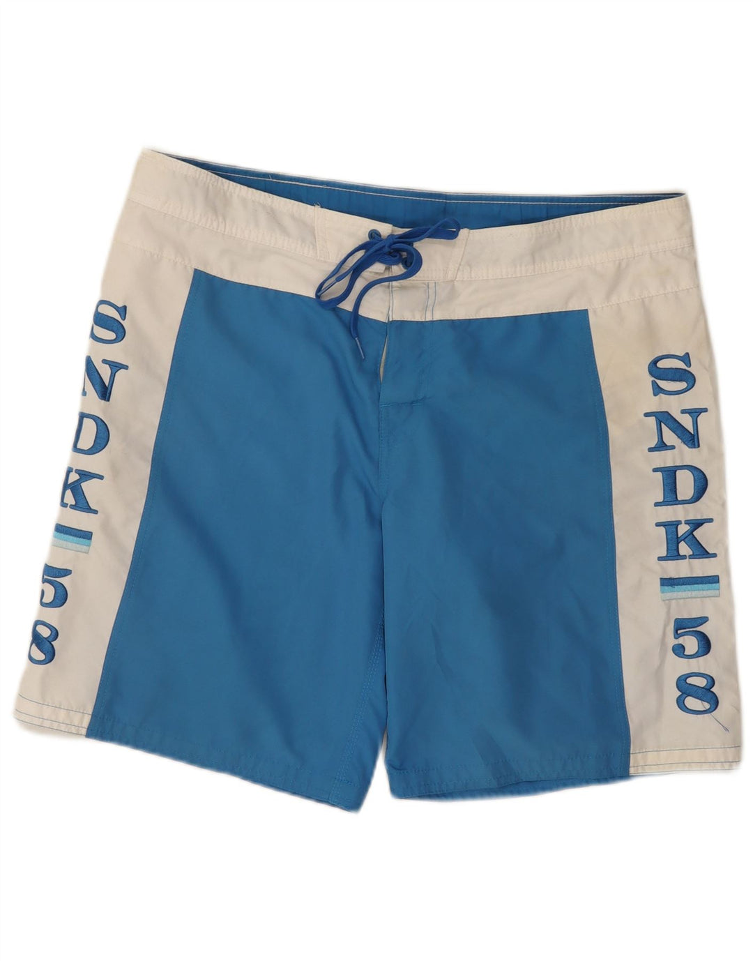 Sundek Short de bain graphique pour homme XL Bleu Colorblock Polyester