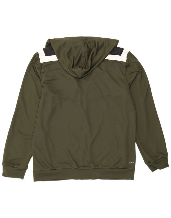 Adidas Climalite Veste de survêtement à capuche pour homme Kaki Colorblock