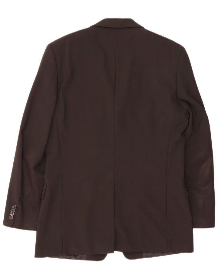 Hugo Boss Veste blazer à 3 boutons pour homme IT 46 Petite laine vierge noire